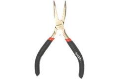 Длинногубцы Mini 130 мм никелированные изогнутые авторазжим Sparta