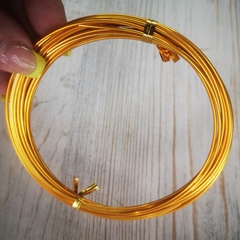 Проволока для рукоделия Жёлтое золото 1,5 мм. (5 метров)