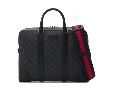 Мужской портфель Gucci GG Briefcase, серый