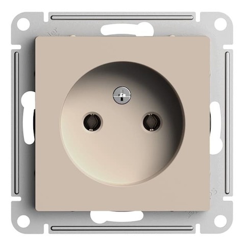 Розетка без заземления, 16А - быстрозажимные клеммы. Цвет Песочный. Schneider Electric AtlasDesign. ATN001241S