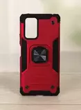 Противоударный чехол Strong Armour Case с кольцом для Xiaomi Redmi Note 10 Pro (Global версия) (Красный)