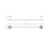 Decor Walther Basic HTE50 Полотенцедержатель 50см, подвесной, цвет: черный матовый