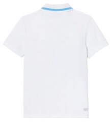Детская теннисная футболка Lacoste Striped Ultra-Dry Pique Tennis Polo Shirt - white/blue/yellow