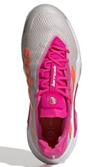 Женские теннисные кроссовки Adidas Barricade W - grey two/solar orange/team shock pink