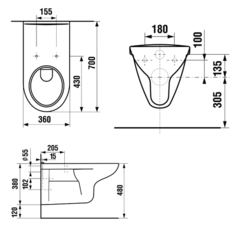 УНИТАЗ ПОДВЕСНОЙ ДЛЯ ИНВАЛИДОВ JIKA OLYMP