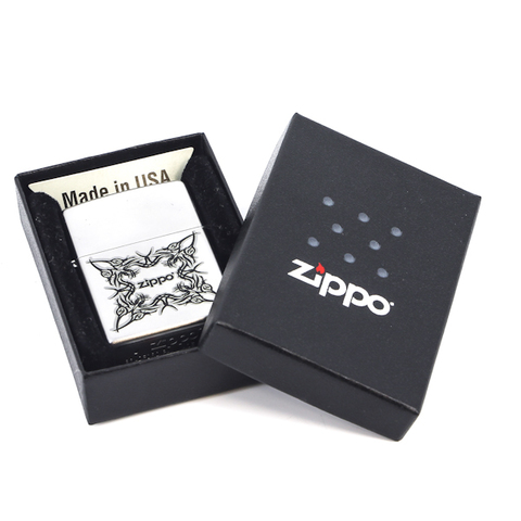 Зажигалка ZIPPO Tattoo Design Satin Chrome латунь/никель-хром (205 Tattoo Design)