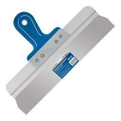 12-9-035 Шпатель фасадный прямой, нержавеющая сталь 0,6мм, двухкомпонентная литая рукоятка, 350мм (РемоКолор)