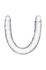 Прозрачный двухсторонний фаллоимитатор Double Dildo - 40 см. - 