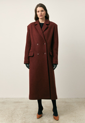 Пальто объемного кроя утепленное