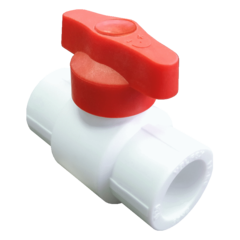Кран PP-R шаровой красн внутренняя пайка Дн 20 бабочка VALFEX 20255020R