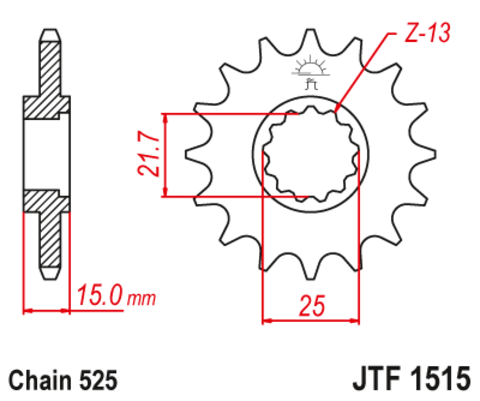 Звезда ведущая JTF1515-15