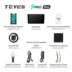 Магнитола Teyes SPRO Android 10 4/64GB IPS DSP 4G модель SPRO-464