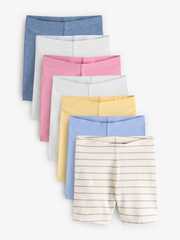 Шорты-велосипедки для девочки Next E65-380, 7 шт., Синий, Розовый, Белый