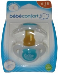 Комплект из 2-х латексных пустышек PHYSIO DUMMLLES с кольцом и мин толщ у осн 5мм РазT1-6-18 мес (стандарт)