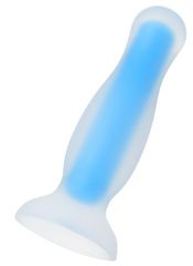 Голубая, светящаяся в темноте анальная втулка Namor Glow - 12,5 см. - 