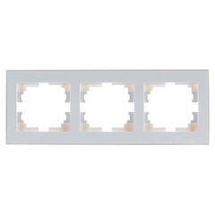 RAIN 703 0202 148 Рамка 3-ая гориз. б/вст белая 10шт/120шт