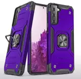 Противоударный чехол Strong Armour Case с кольцом для Samsung Galaxy S21 Plus (Фиолетовый)