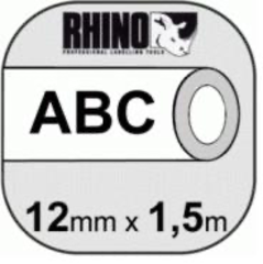 Картридж DYMO с термоусадочной трубкой  12mm x 1.5m, черный на белой трубке