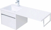 Aquanet 239208 Тумба с раковиной Токио 110 L подвесная 1 ящик цвет белый глянец (239208)