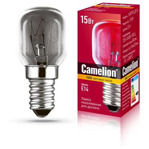 Лампа Накаливания CAMELION 15/PT/CL/E14 для духовок