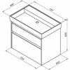 Aquanet 245244 Тумба с раковиной Nova Lite 75 2 ящ. цв.бел. глянец (245244)