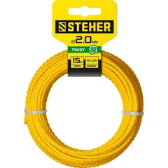 STEHER ВИТОЙ КВАДРАТ, 2.0 мм, 15 м, леска для триммера (75020-2.0)