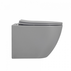Abber AC1101TMG Унитаз Abber Bequem AC1101TMG подвесной серый матовый, безободковый, смыв торнадо фото