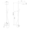 Abber AF8816BL Душевая стойка Abber Emotion AF8816BL с изливом, черный матовый