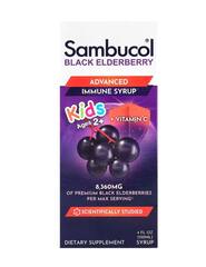Sambucol Kids, улучшенный сироп из чёрной бузины для поддержки иммунитета, для детей от 2 лет, со вкусом ягод, 120 мл (4 жидк. унции)