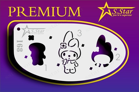 Трафарет для аквагрима S.STAR 168 мелоди
