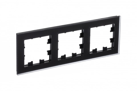 Рамка 3 поста AtlasDesign Schneider Electric черная карбон ATN001003