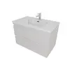 Aquatek AQ77080-LG AQ77080-LG Комплект мебели: Тумба 80см ВЕГА с раковиной AQ0480-00, 2 ящика, цвет серый туман