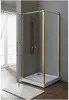 Aquanet 184914 Компл.2 - NBB1221 L Душевая шторка BETA CUBE CLASSIK (900 х 900 х2000) золото,стекло прозрачное 8 мм (184914)