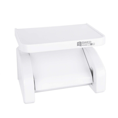 Держатель для туалетной бумаги, цвет: белый