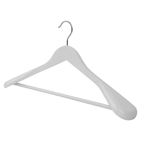 Вешалка, плечики BERGA, материал: дерево, крючок: сталь, цвет: белый