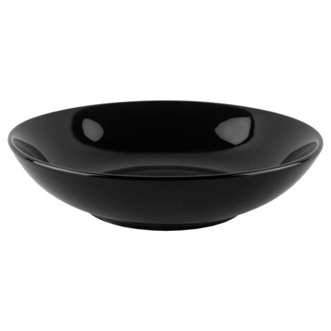 Тарелка глубокая DJUP PLATTA Диаметр 19 см, черный