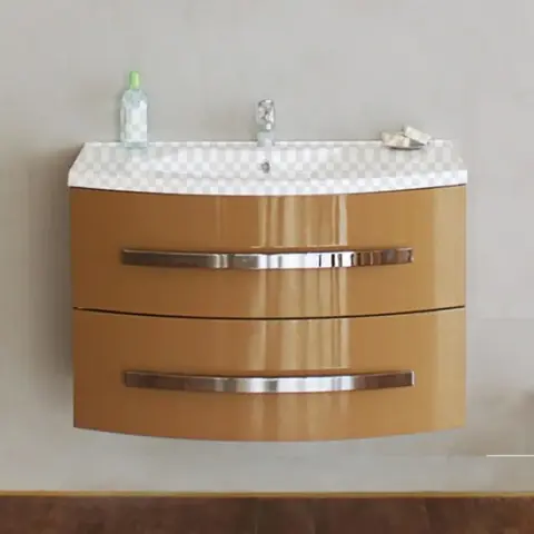 BelBagno BB1000DCS2C/SO-BB1000ARL PROSPERO База под керамическую раковину подвесная с двумя ящиками BB1000DCS2C/SO-BB1000ARL Shampagne gold (oro)