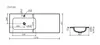 Ceramica Nova CN7020 CN7020 Раковина мебельная Grace прямоугольная 1210*457*137, с чашей слева и отвер. под смеситель, бе