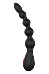 Черный вибромассажер для анальной стимуляции ANAL FLEXI BEADS - 21 см. - 