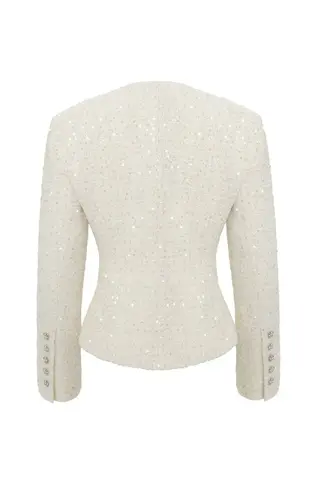 “Sparkling tweed” Жакет из твида с длинным рукавом