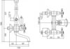 Cezares NOSTALGIA-PBV-01-M NOSTALGIA-PBV-01-M Смеситель на борт ванны с ручным душем, Хром