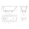 Salini SOFIA 185x90 102529MRH Ванна отдельностоящая S-Stone, матовый, RAL снаружи