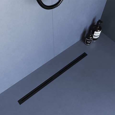 RGW 76215280-04 Душевой трап RGW SDR-52B-80 двухлинейный щелевой 800 Черный ? 50 мм сифон + ножки, под плитку