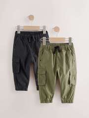 Брюки карго для мальчика Next AV2-841, 2 шт., Темно-серый, Хаки