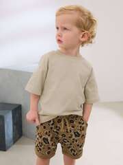 Шорты для мальчика Next AA0-093, Коричневый, Черный