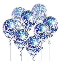 Шар с конфетти синий