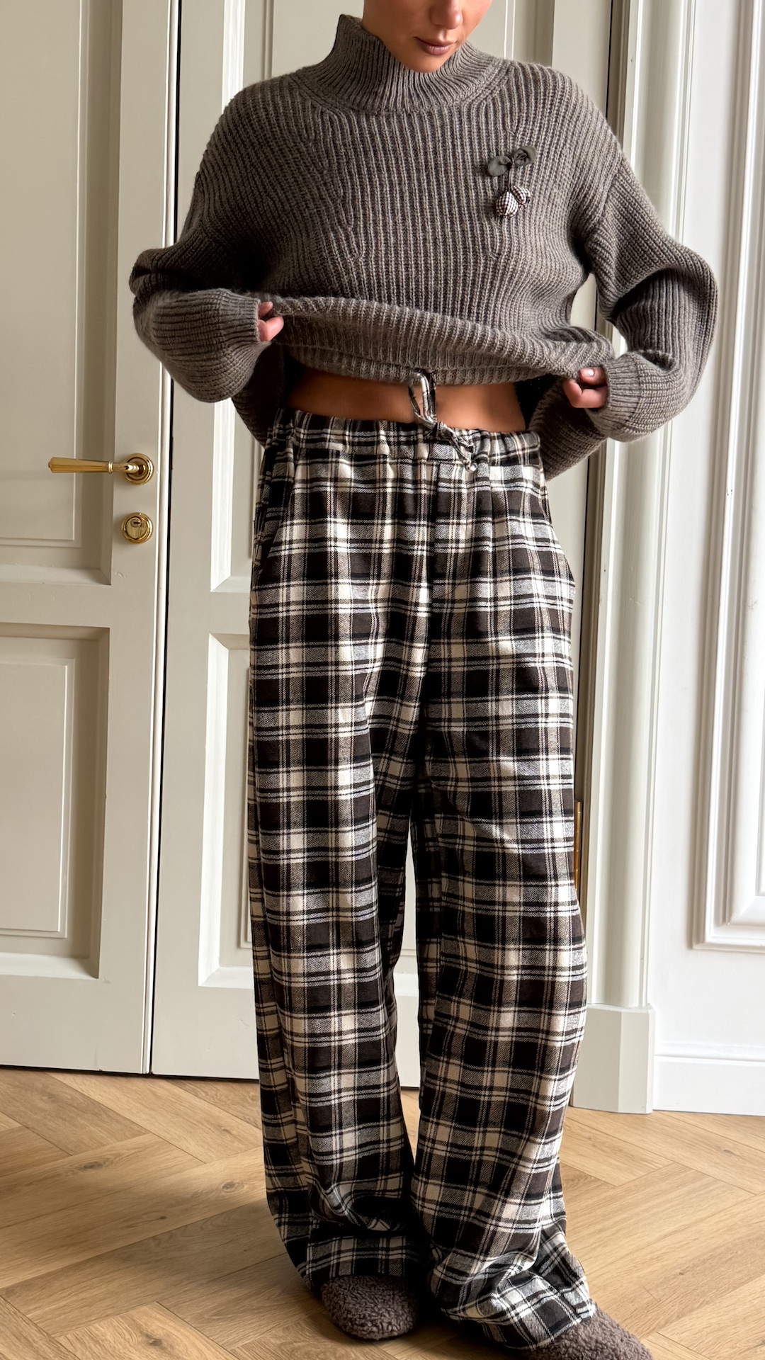 Брюки из фланелевого хлопка