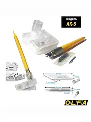 OLFA Utility Models для точных работ 4 мм, перовой нож (OL-AK-5)
