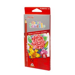 
          Карандаши цветные Yalong 12 цв., "Illustration" деревянные, трехгранные, заточенные, грифель 2.8 мм, картон. уп., европод.