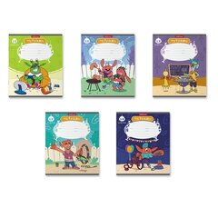 
          Тетрадь 12л., клетка, Erich Krause скрепка, блок офсет, мелованный картон "Монстрики", 5 дизайнов